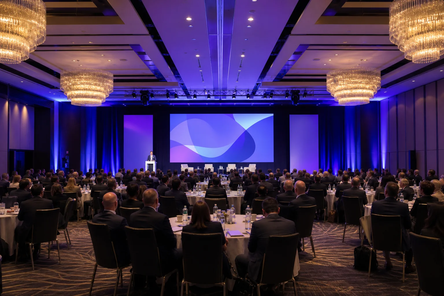 Indoor corporate ballroom workshop